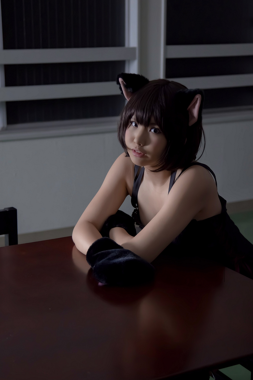 [enako] [enacat black] black silk cat girl(120)